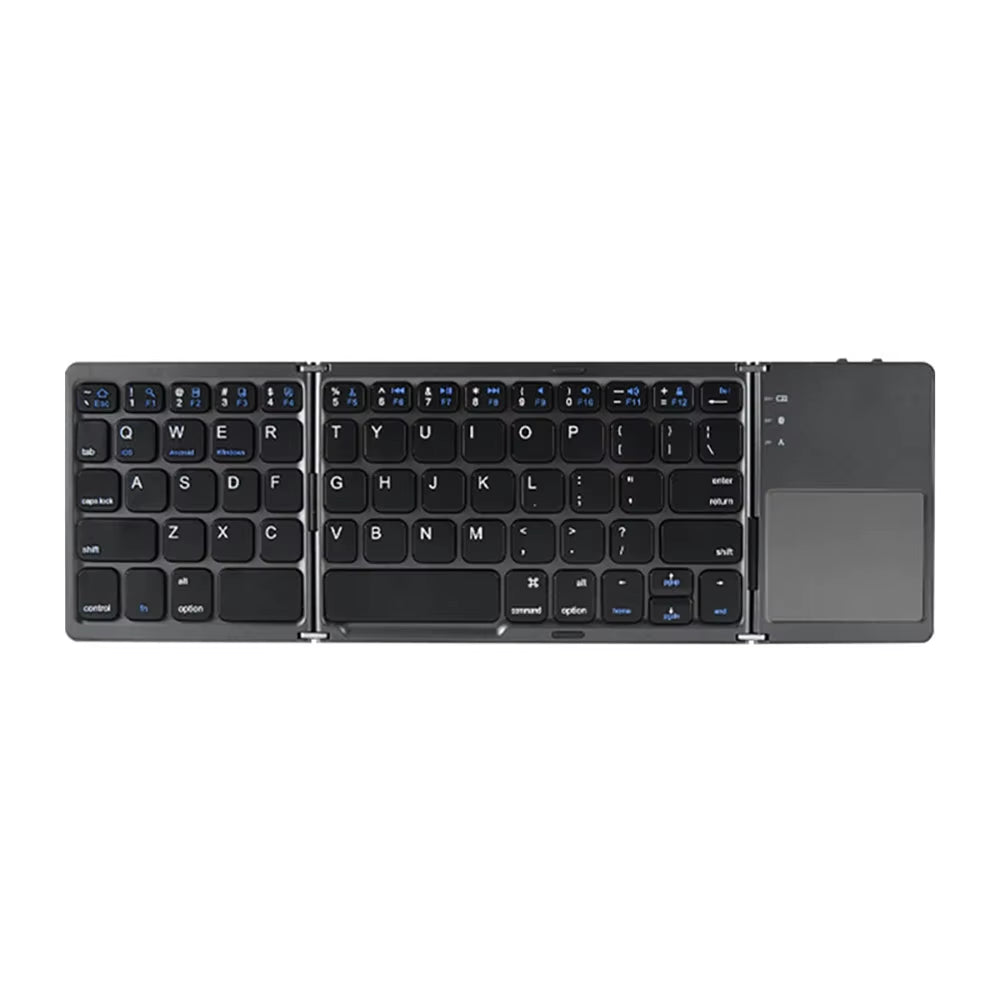 Portable Foldable Folding Keyboard Mini Wireless Bluetooth Keyboard Touchpad Keyboard for Windows Android IOS Tablet Ipad Phone